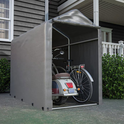 Abri de Jardin Pas Cher, Cabane de Jardin Tente de Stockage pour Garage, Armoire Rangement Exterieur, Gris Foncé, 100x187x160 cm