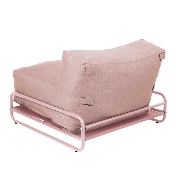 Chauffeuse pour salon de jardin modulable avec structure jaune clair  Mixi, Oviala