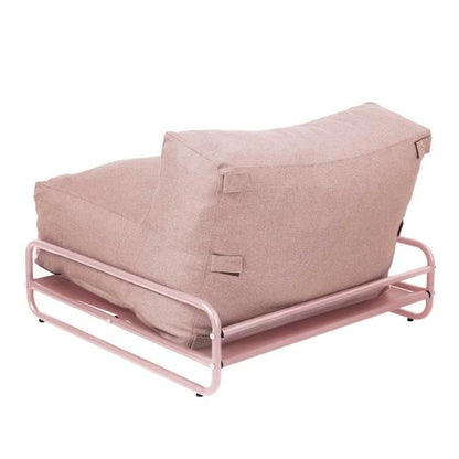 Chauffeuse pour salon de jardin modulable avec structure jaune clair  Mixi, Oviala