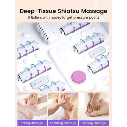 Bain de Pieds Massage pliant ALLJOY, température constante, Écran tactile, Masseur de Pieds Pliable avec Bulles