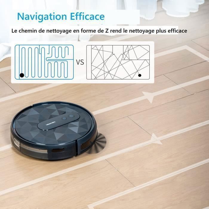 AIRROBO P20 Aspirateur Robot sans fil 4000 Pa - Spécial Poils d'Animaux - Autonomie 120 Min - Compatible App et Alexa