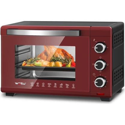 Four à Pizza WOLTU - 28L - Blanc - 1600W - Minuterie 0-60 min - 3 Modes de Cuisine