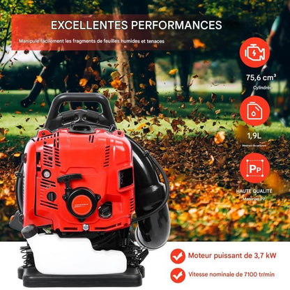 EB430 Souffleur à dos 1250W - longue buse - conception ergonomique - 1250W - 6800r/min - 180 x 45 x 45cm - ORANGE