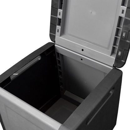 Coffre de rangement 330L Gris/Noir 138 x 53 x H57cm Poignées de transport polypropylène INTEC