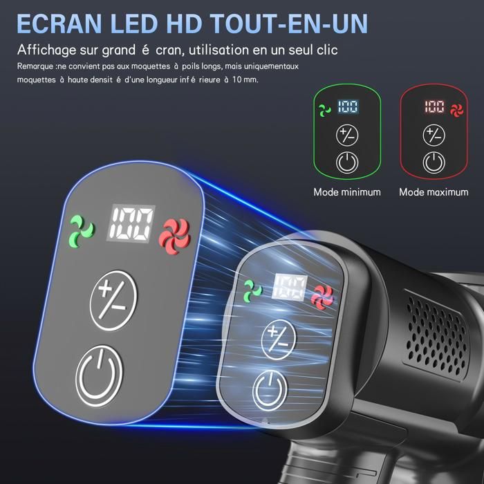 Aspirateur balai - STANEW - 45000Pa/550W - Pliable 180° - 40 min autonomie - Brosse anti-emmêlement
