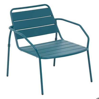Fauteuil de salon de jardin "Phuket" argile en acier traité en epoxy - Hespéride