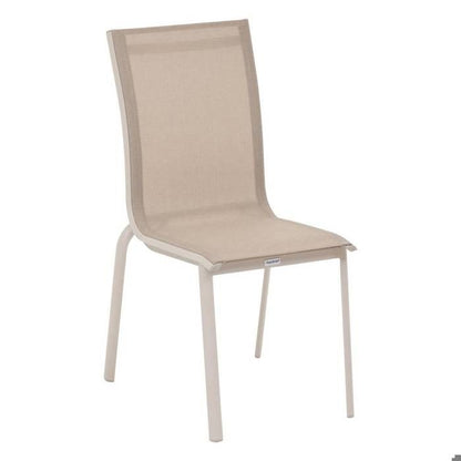 Chaise de jardin empilable "Axant" anthracite & graphite en aluminium traité époxy - Hespéride