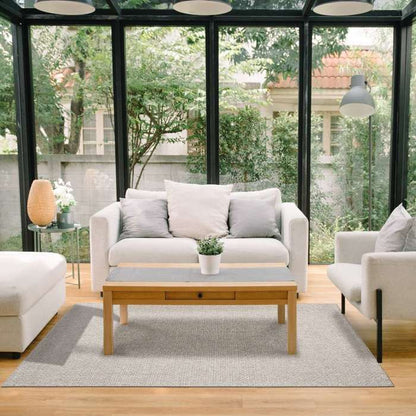 Tapis d'extérieur/intérieur aspect jute gris 160x230