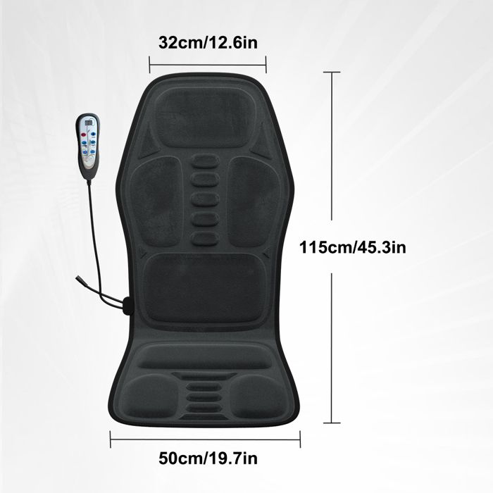 Tapis De Massage Électrique - Himouta Matelas Massant - Fonction De Chauffage - Rempli De Mousse À Mémoire - Pu - Pliable
