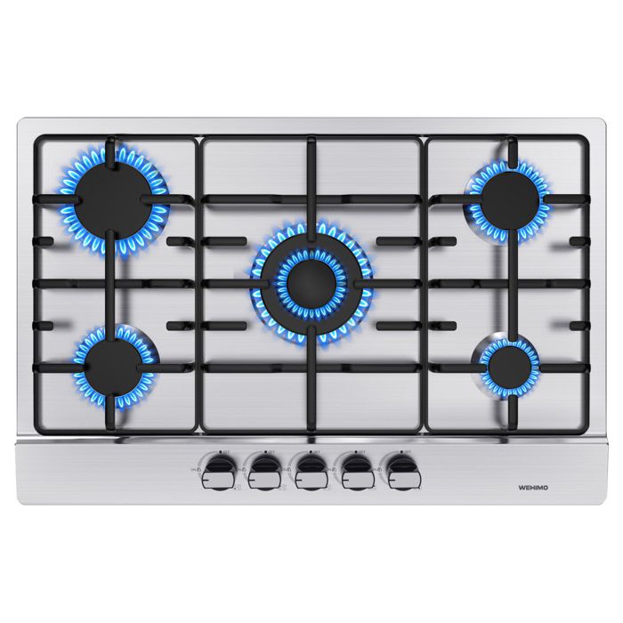 Plaque de Cuisson Gaz - WEHIMO - 4 Feux - Inox - Encastrable - L59 x P51 cm
