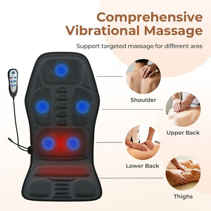 Tapis De Massage Électrique - Himouta Matelas Massant - Fonction De Chauffage - Rempli De Mousse À Mémoire - Pu - Pliable