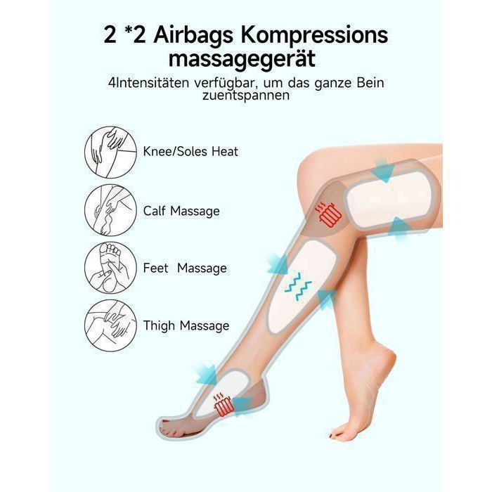 Masseur pour jambes, ALLJOY, avec fonctions de chauffage et de pression réglables, plusieurs intensités, cadeau pour les aînés
