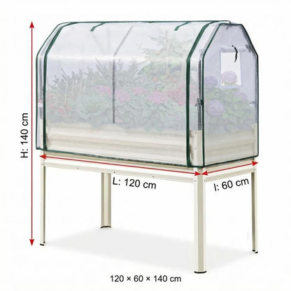 Bac de jardin surélevé en aluminium 200*80*40cm – Anti-rouille, fond ouvert, coins arrondis, Gris, 1pc