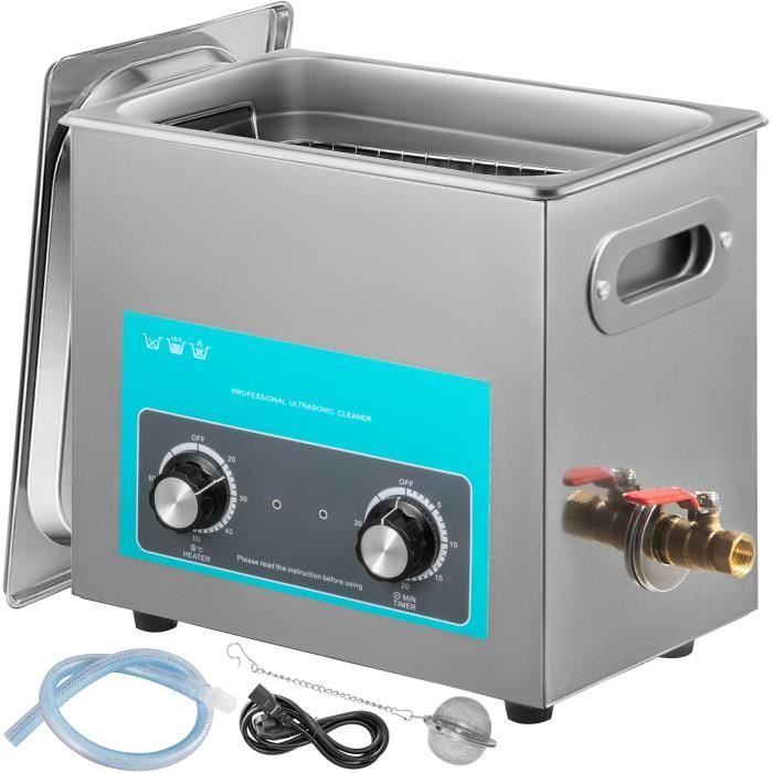 Nettoyeur à Ultrasons 6,5 L - VEVOR - Minuterie Chauffage 80℃