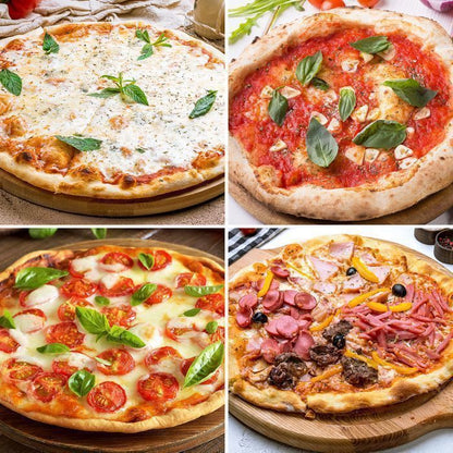 Four à pizza électrique professionnel - 80-450°C, Pizza en 90s, 6 Programmes, Pierre rotative 33cm, Coupe-pizza et pelle