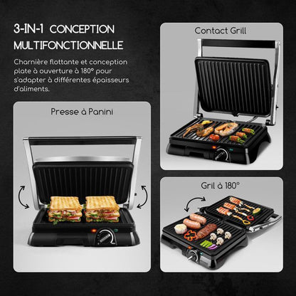 Aigostar Presse à Panini 2000W : Grille-Sandwich avec Plaque Antiadhésive Extra-Large