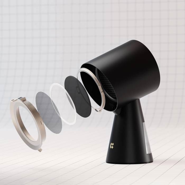 CIARRA Hotte Aspirante Portable Pose Libre Extracteur de Cuisine 3pcs Filtres Blanc
