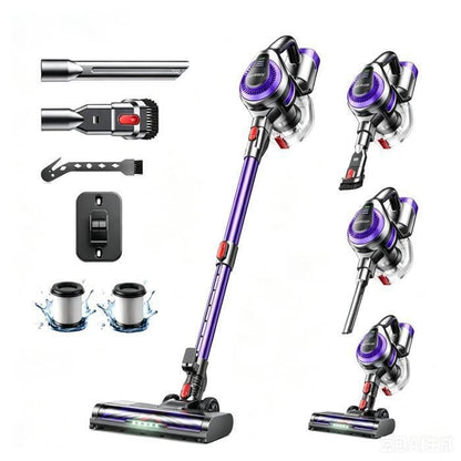 Aspirateur Balai sans Fil- Laresar V10-45Mins- 48000PA- Batterie Amovible-Technologie Yeux verts-Léger-Tapis et Poils d’Animaux