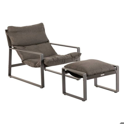 Fauteuil relax de jardin "Lambinio" blanc en aluminium en acier traité en epoxy - Hespéride