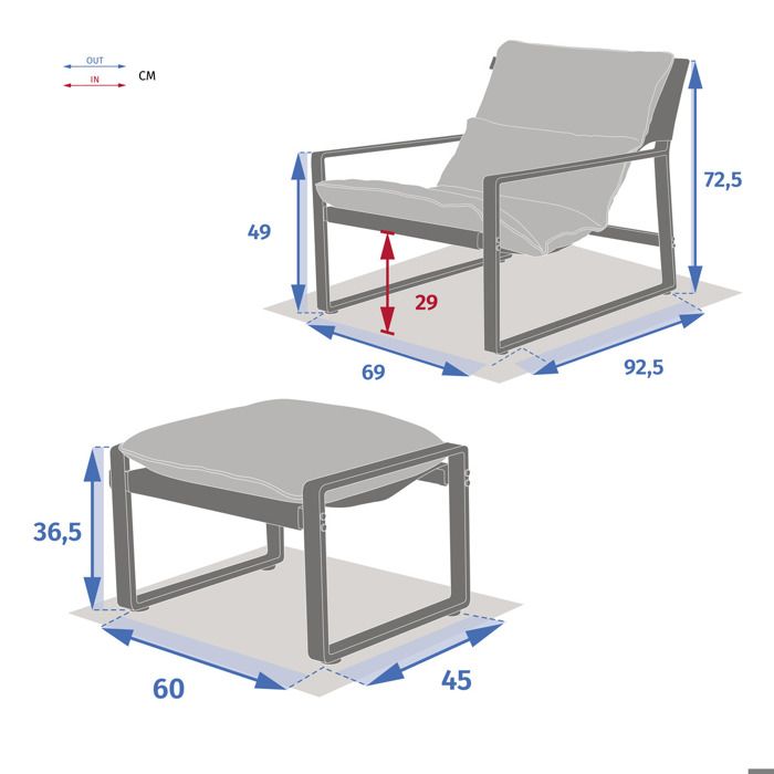 Fauteuil relax de jardin "Lambinio" blanc en aluminium en acier traité en epoxy - Hespéride