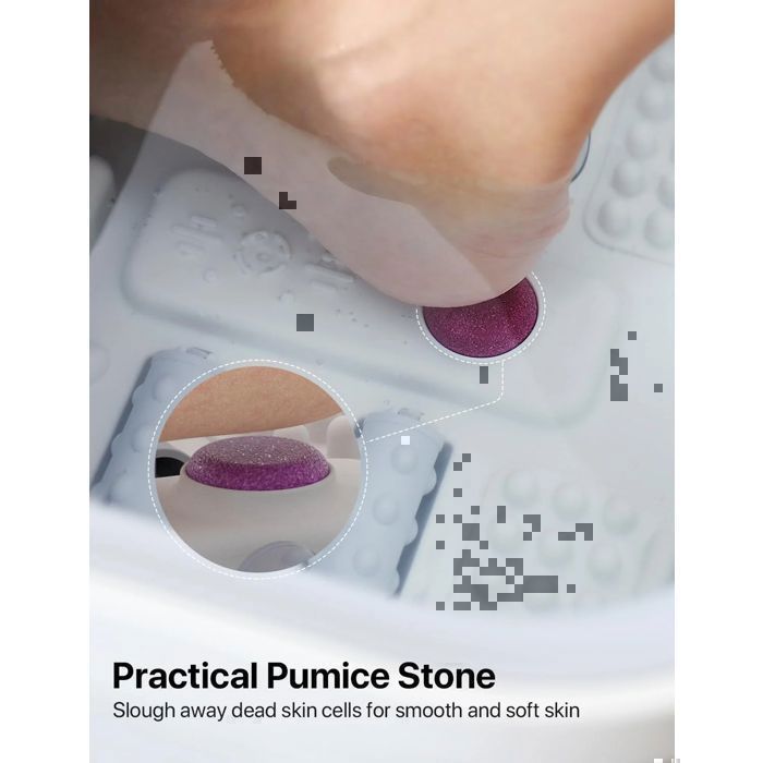 Bain de Pieds Massage pliant ALLJOY, température constante, Écran tactile, Masseur de Pieds Pliable avec Bulles