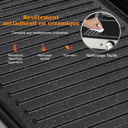Aigostar Presse à Panini 2000W : Grille-Sandwich avec Plaque Antiadhésive Extra-Large