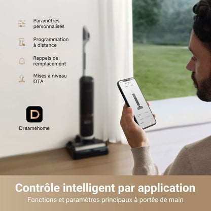 ASPIRATEUR Balai Aspirateur Laveur DREAME H12 Pro FlexReach, porte  Plat  180,schage 5 Min,18 kPa,Nettoyage Deux Bords