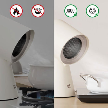 CIARRA Hotte Aspirante Portable Pose Libre Extracteur de Cuisine 3pcs Filtres Blanc