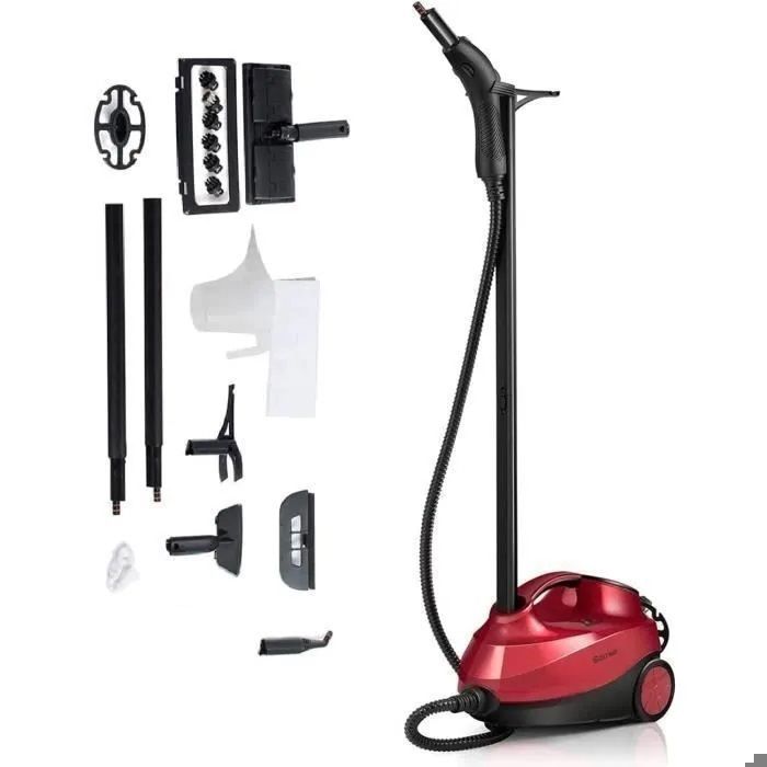Nettoyeur Vapeur Polyvalent 2000W COSTWAY Punaises de Lit-Réservoir 1,5L,19 Accessoires 4,0 Bar-Voyant LED-108℃-Acariens Oragne