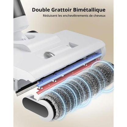 JONR Aspirateur balai laveur Sans Fil ED12 4-in-1- Humide & Sec -30 min-Self Cleaning Function, for Hard Floors- 850mL
