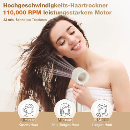 Brosse soufflante haute vitesse - MCURO - 6 en 1 1500W - 3 Vitesses & 3 Températures - Thermostat intelligent - Soin Cheveux - Gris