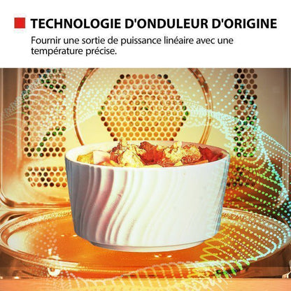 Micro-ondes combin pose libre MW3-SAC26SF(BK) 26L, 900W  Gril 1000W  Convection 2100W - Connection WiFi & Friteuse sans huile