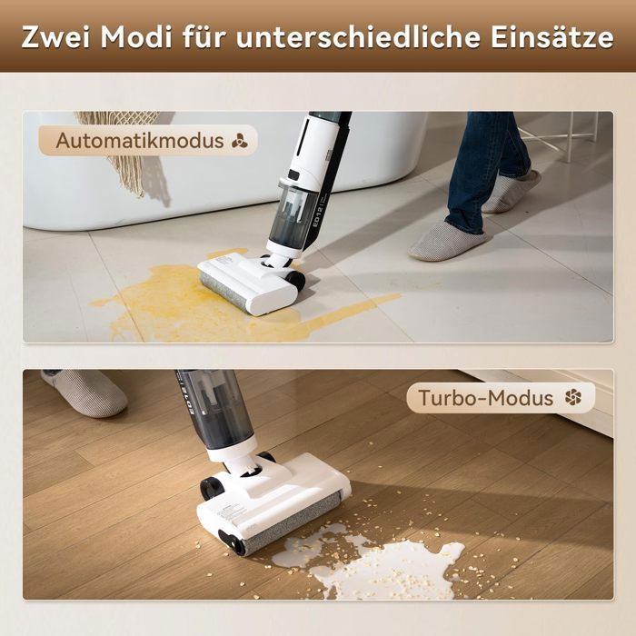 Aspirateur Laveur Sans Fil-JONR ED12 Pro,Aspirateur sans Fil 4 en 1,Autonettoyage 70°C,Séchage à air chaud 80°C,40 Mins (230 m²)