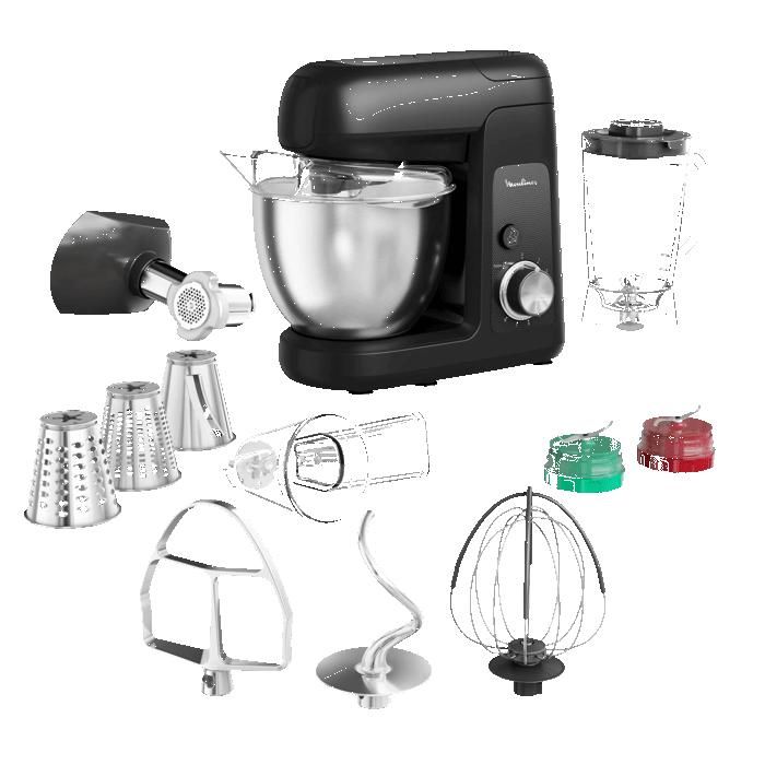 Moulinex Bake Partner, Robot pâtissier, Puissance de 1 100 W, QA525810
