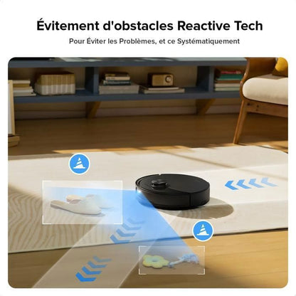 Roborock Q10 S5 Set  Aspirateur Robot 10000 Pa Aspiration, Anti-emmêlement,Levage des Serpillères de 8 mm, Évitement