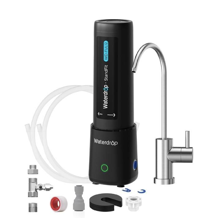 Waterdrop 10UB Système de Filtre à Eau Sous Évier avec Robinet Dédié, 11K Gallons de Filtration D'eau de Grande Capacité
