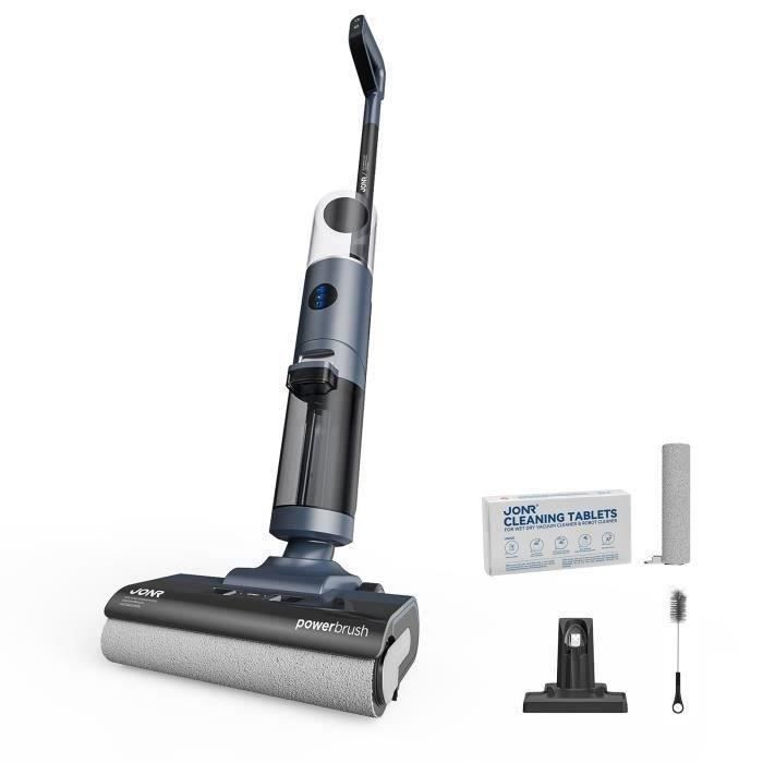 Aspirateur Laveur Sans Fil-JONR ED12 Pro,Aspirateur sans Fil 4 en 1,Autonettoyage 70°C,Séchage à air chaud 80°C,40 Mins (230 m²)