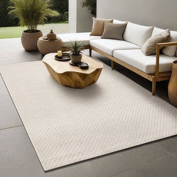 Tapis d'extérieur - THE CARPET - Maldives - Boho - Résistant - Gris - 140 x 200 cm