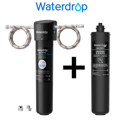 Waterdrop 10UB Système de Filtre à Eau Sous Évier avec Robinet Dédié, 11K Gallons de Filtration D'eau de Grande Capacité
