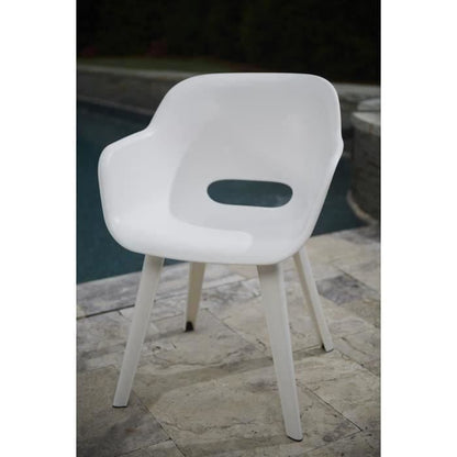 Chaises de jardin - KETER - AKOLA - Lot de 2 en résine - Gris olive - Dossier ergonomique