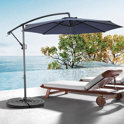 Parasol - Gutent - Double face - Rectangulaire - Mât déporté - Bleu marine