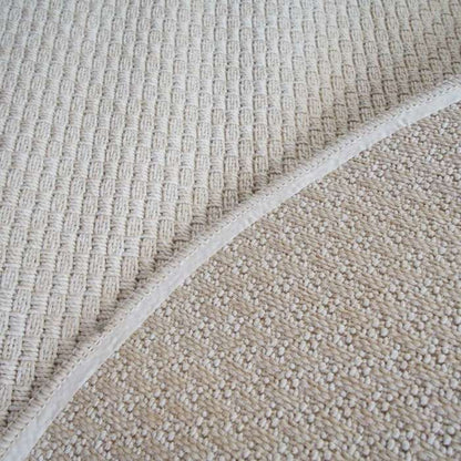 Tapis d'extérieur/intérieur aspect jute blanc D160