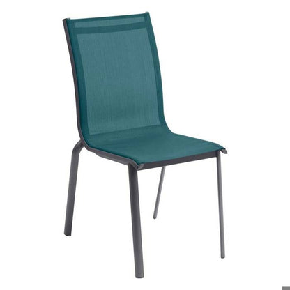 Chaise de jardin empilable "Axant" lin & argile en aluminium traité époxy - Hespéride