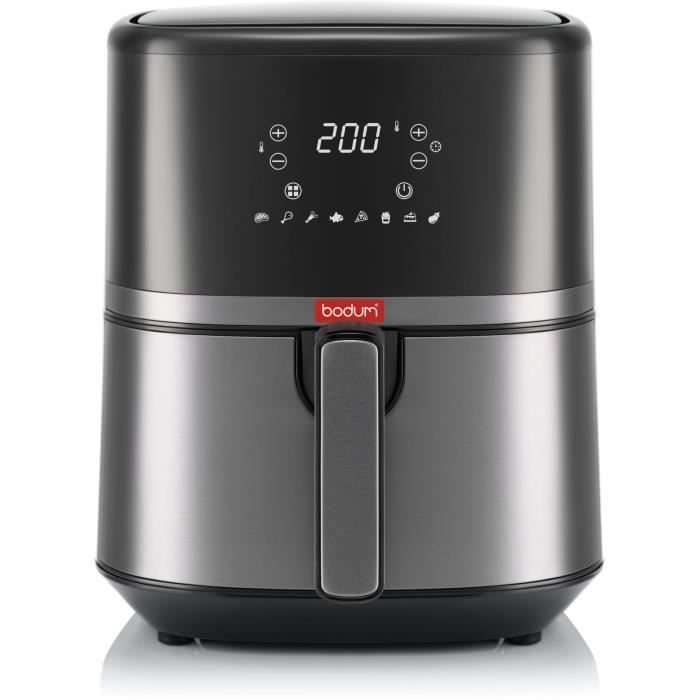 Friteuse sans huile - BODUM - Double compartiment 3,2L et 5,1L - 2700 W - Noir