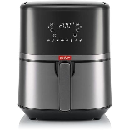 Friteuse sans huile - BODUM - Double compartiment 3,2L et 5,1L - 2700 W - Noir