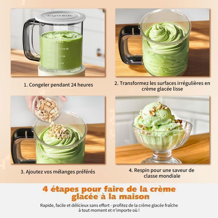 Sorbetière Machine à Glaces 12 en 1 - ICYTREAT - 12 Programmes - Machine à Granité- l’italienne Intégré - Affichage LED - 3 Bols