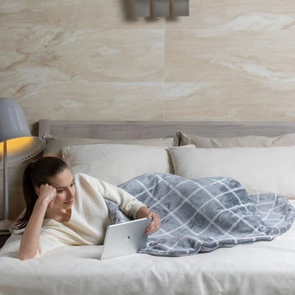 Surmatelas Chauffant - Imetec - 2 Places Adapto, 150x160 cm - 6 Températures Chauffage Rapide - 100% Coton - Température Constante