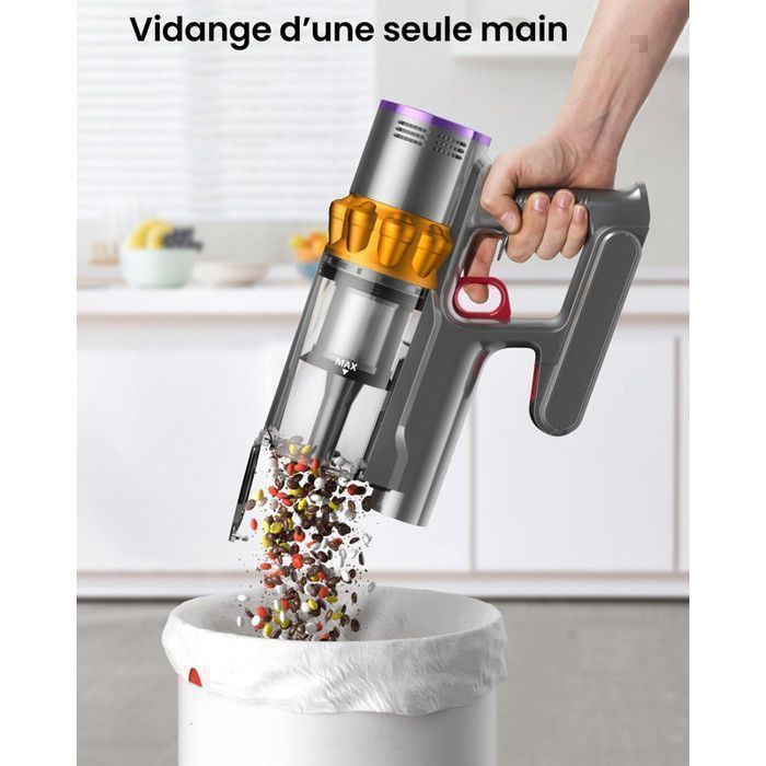 Aspirateur balai sans fil - YOIMOIMO - 70000 Pa - 650W - Autonomie 70 min