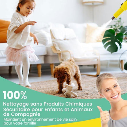 Nettoyeur Vapeur à Main 1500W Punaises de Lit COSTWAY-Réservoir 400 ml-2 Bar-14 Accessoires-125 ℃-Verrou de Sécurité Enfants-Jaune