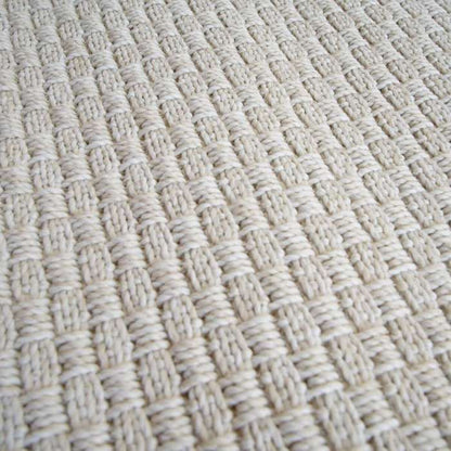Tapis d'extérieur/intérieur aspect jute blanc D160